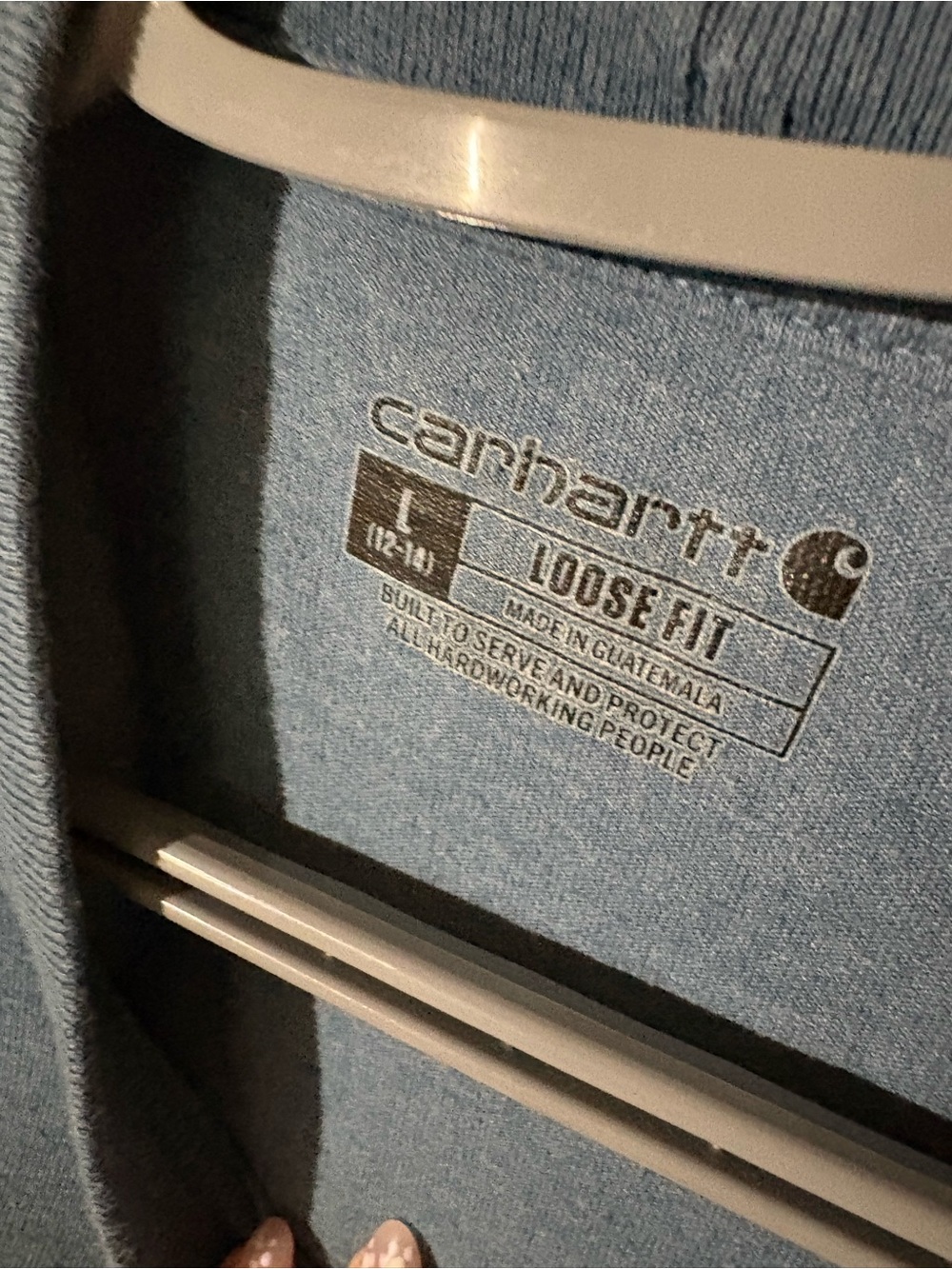 Carhartt Kids Short Sleeve Pocket Tee in Dusty Blue - Picture 3 of 3